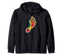 Colorida Huella Imagen Térmica Pie Arte Streetwear Fiesta Sudadera con Capucha