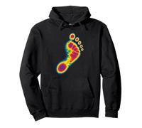 Colorida Huella Imagen Térmica Pie Arte Streetwear Fiesta Sudadera con Capucha