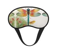 Colorida libélula 1 máscara opaca para dormir suave y ligera diadema de noche con los ojos vendados transpirables