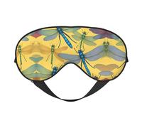 Colorida libélula impresión máscara para dormir máscara de ojos sedosa máscara de ojos para mujeres hombres para viajes sueño relajación