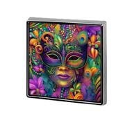 Colorida máscara de mascarada con remolinos unisex broches y alfileres cuadrados ligeros insignia de solapa joyería para ropa, chal sombrero