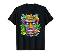 Colorida máscara Tribal Tiki espíritu Tropical de la Selva Camiseta