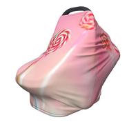 Colorida piruleta versátil con impresión completa para silla de cochecito/cubierta de lactancia, especialmente diseñada para tu bebé