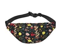 Colorida riñonera floral bohemia para hombres y mujeres, riñonera ajustable para viajes, caminar, correr, riñoneras, Como se muestra en la imagen, Talla única, Mochila casual