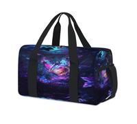 Coloridas bolsas de lona deportivas con diseño de mariposas y luciérnagas para niños, niñas, mujeres, hombres, para pasar la noche, fin de semana, bolsa de viaje para llevar al gimnasio, bolsas de