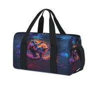 Coloridas bolsas de lona deportivas de rinoceronte africano para niños, niñas, mujeres, hombres, durante la noche, fin de semana, bolsa de viaje, bolsa de transporte para gimnasio, bolsas de lona