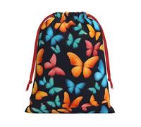 Coloridas bolsas de Navidad de mariposa, bolsa de almacenamiento, suministros de fiesta de cumpleaños, también se puede utilizar para almacenamiento diario