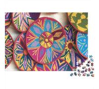 Coloridas cestas Tejidas 1000 Piezas Rompecabezas Colorido DecoracióN Familiar Placas Mandala Coloridas Jigsaw Juegos Educativos para Familiares Y Amigos 70x50cm/1000pcs