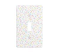 Coloridas chispas en una cubierta de interruptor de luz blanca decorativa de un solo interruptor de 1 banda para cocina, granja, dormitorio, baño, decoración artística