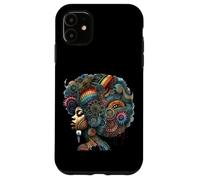 Coloridas espirales de arte afro para el cabello Carcasa para iPhone 11
