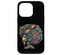 Coloridas espirales de arte afro para el cabello Carcasa para iPhone 13 Pro