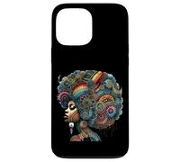 Coloridas espirales de arte afro para el cabello Carcasa para iPhone 13 Pro Max
