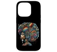 Coloridas espirales de arte afro para el cabello Carcasa para iPhone 14 Pro