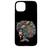 Coloridas espirales de arte afro para el cabello Carcasa para iPhone 15 Plus
