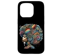 Coloridas espirales de arte afro para el cabello Carcasa para iPhone 15 Pro