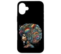 Coloridas espirales de arte afro para el cabello Carcasa para iPhone 16 Plus