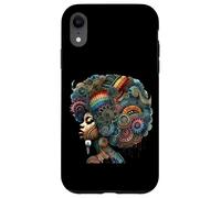 Coloridas espirales de arte afro para el cabello Carcasa para iPhone XR