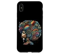 Coloridas espirales de arte afro para el cabello Carcasa para iPhone XS Max