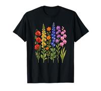 Coloridas Flores Silvestres Botanica Floral Garden Art Design Camiseta