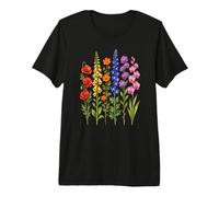 Coloridas Flores Silvestres Botanica Floral Garden Art Design Camiseta Premium