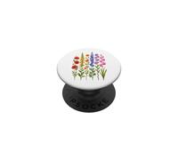 Coloridas Flores Silvestres Botanica Floral Garden Art Design PopSockets PopGrip Adhesivo
