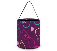 Coloridas gafas de sol de Halloween, cubos de truco o trato, bolsas de caramelos, bolsa reutilizable para decoración de fiestas y día festivo