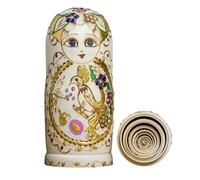 Coloridas muñecas rusas de matrioshka, juego de 10 anidaciones de madera con arte coleccionable tradicional pintado a mano