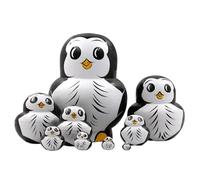 Coloridas muñecas rusas de matrioshka, juego de 10 anidaciones de madera con arte coleccionable tradicional pintado a mano, anidación rusa para adultos