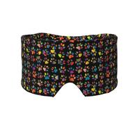 Coloridas orejeras para dormir con estampado de huellas de perro, bloqueo para el hogar, oficina, camping, avión, viajes, siesta