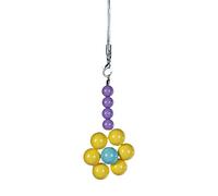 Coloridas perlas flores colgante teléfono móvil encanto colgantes, cuerda, linda cadena de teléfono móvil, correa, bolso, decoración, cordón, llavero, accesorios, colgante, correa, cordón para llaves