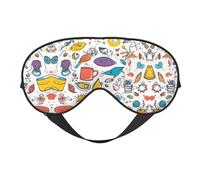 Coloridas plumas dibujadas a mano sobre impresión blanca ultra suave que bloquea la luz, para una comodidad óptima y un sueño reparador