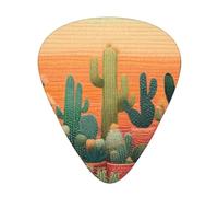 Coloridas púas de guitarra de cactus paquete de 12 con caja de almacenamiento, 3 grosores de 0,46/0,71/0,96 mm, púas ABS para guitarra, ukelele y bajo
