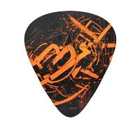 Coloridas púas de guitarra de texto punk en tres grosores diferentes, adecuadas para guitarras eléctricas y guitarristas de banda