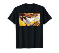 Coloridas Teclas de Piano Teclado Pianista Músico Mú Camiseta