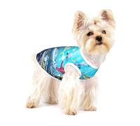 Colorido 3D Nature Scenic Of Sea Underwater Of Tropical Fish Print Ropa para perros pequeños, chaleco para mascotas, camiseta sin mangas de algodón suave transpirable para cachorros y gatos