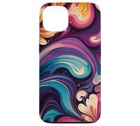 Colorido Abstracto Fluir Floral Remolino Arte Carcasa para iPhone 13