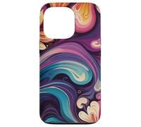 Colorido Abstracto Fluir Floral Remolino Arte Carcasa para iPhone 13 Pro