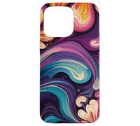 Colorido Abstracto Fluir Floral Remolino Arte Carcasa para iPhone 15 Pro MAX