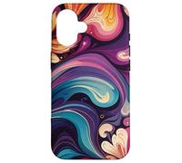 Colorido Abstracto Fluir Floral Remolino Arte Carcasa para iPhone 16