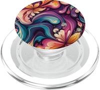 Colorido Abstracto Fluir Floral Remolino Arte PopSockets PopGrip para MagSafe