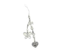 Colorido acrílico mariposa perlas teléfono encanto cadena colgante llavero accesorios llavero para bolso bolso mochila decoración para teléfonos, talla única, como se describe, como se describe