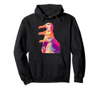Colorido Albatros Retro Vibrante Animal Tropical Arte Verano Sudadera con Capucha