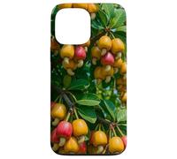 Colorido árbol frutal de anacardo, diseño botánico de Naturaleza Tropical Carcasa para iPhone 13 Pro MAX