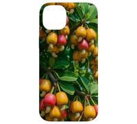 Colorido árbol frutal de anacardo, diseño botánico de Naturaleza Tropical Carcasa para iPhone 14 Plus