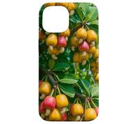Colorido árbol frutal de anacardo, diseño botánico de Naturaleza Tropical Carcasa para iPhone 15