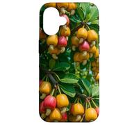 Colorido árbol frutal de anacardo, diseño botánico de Naturaleza Tropical Carcasa para iPhone 16