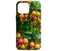 Colorido árbol frutal de anacardo, diseño botánico de Naturaleza Tropical Carcasa para iPhone 16 Pro MAX