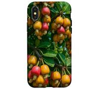 Colorido árbol frutal de anacardo, diseño botánico de Naturaleza Tropical Carcasa para iPhone X/XS