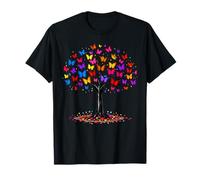 Colorido Árbol Mariposa Naturaleza Gráfico Mon Camiseta