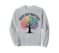 Colorido árbol Pokadot Cada Punto Importa la Diversidad y la Unidad Sudadera
